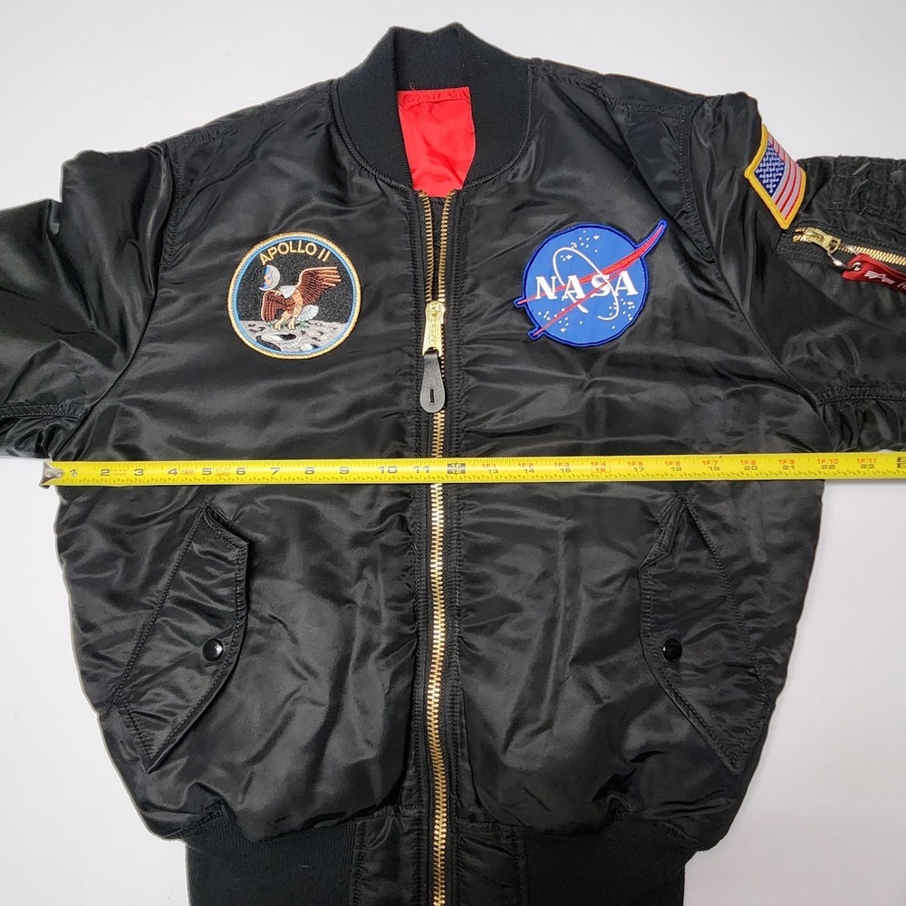 Alpha Industries NASA Apollo MA-1 Reversible Bomber Jacket S - Picture 11 of 12